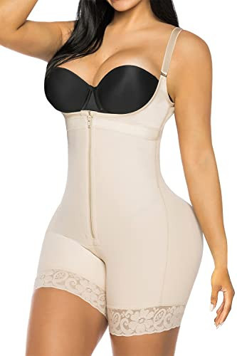YIANNA Fajas Colombianas Shapewear for Women Tummy Control Postpartum Body Shaper Butt Lifter Post Surgery Compression Garment Bodysuit,YA7212-Beige-XL | Amazon (US)