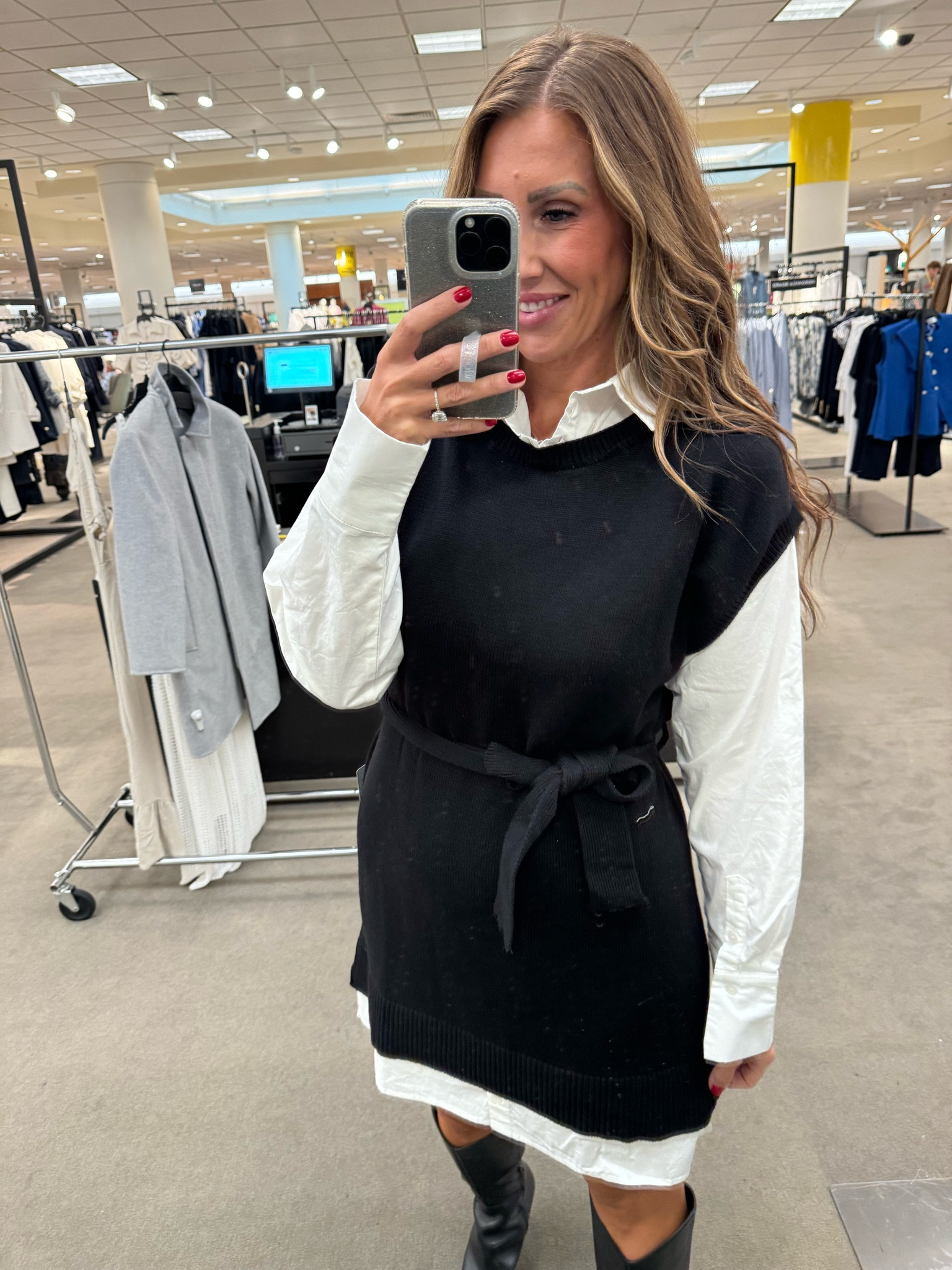Did a  large in the sweater dress 

#LTKOver40 #LTKxNSale #LTKSaleAlert