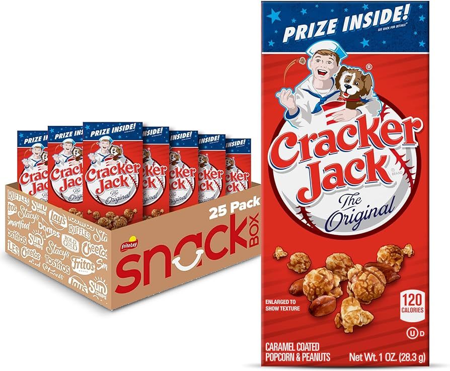 Cracker Jack Caramel Coated Popcorn & Peanuts, Original, 1 Ounce Boxes (Pack of 25) | Amazon (US)