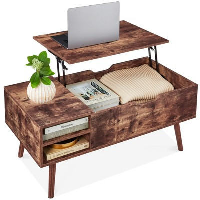 Best Choice Products Wooden Mid-Century Modern Lift Top Coffee Table w/ Hidden Storage, Removable Shelf - Brown | Target
