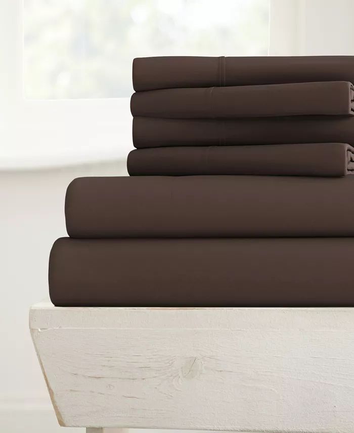 ienjoy Home Solids in Style by The Home Collection 6 Piece Bed Sheet Set, Queen - Macy's | Macy's