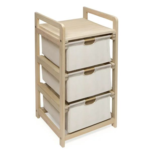 Three Bin Hamper/Storage Unit - Natural/Ecru | Walmart (US)