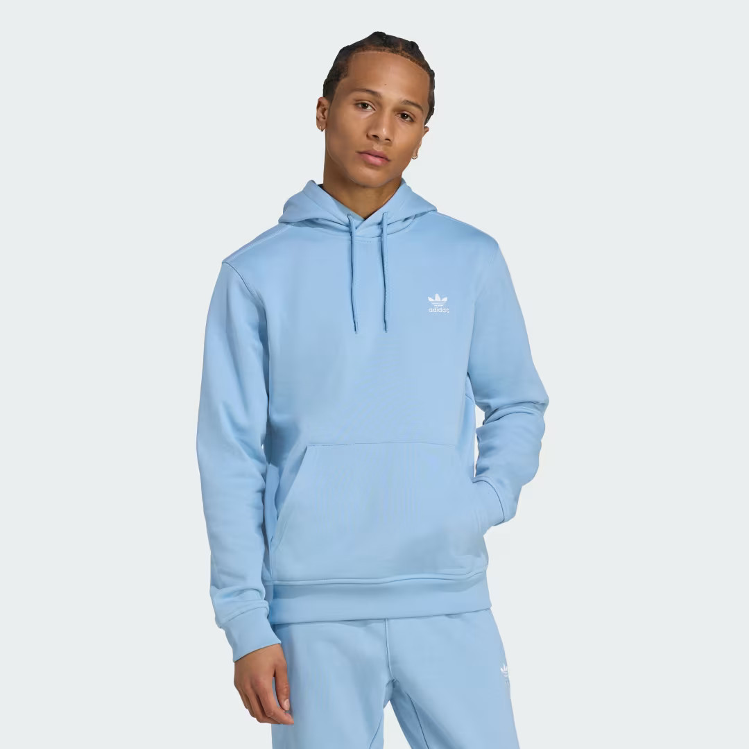 adidas Trefoil Essentials Hoodie Blue M - Mens Originals Hoodies & Sweatshirts | adidas (US)