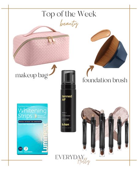 Beauty must haves you were loving from Amazon this week! 

Makeup bag  makeup essentials  tanner  eyeshadow  teeth whitener  makeup brush  beauty Amazon beauty  

#LTKbeauty #LTKunder50