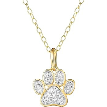 Amazon Essentials 1/10 CT TW Diamond Paw Necklace in Sterling Silver | Amazon (US)