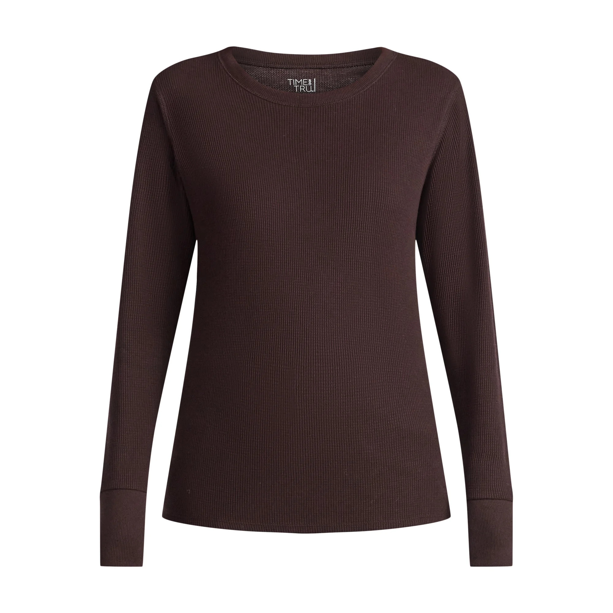 Time and Tru Women's Thermal Tee with Long Sleeves, Size XS-XXXL - Walmart.com | Walmart (US)