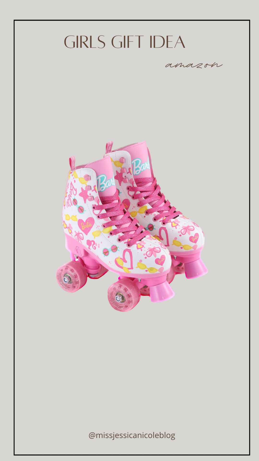 BARBIE Roller Skates for Girls - Adjustable Sizes, Glitter Wheels, ABEC 5 Bearings - Durable PVC Material, Foam Shoe Lining - Perfect for Active Fun and Adventures | Amazon (US)