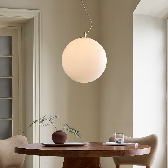 Aria Round Glass Pendant (12"–16") | West Elm (US)