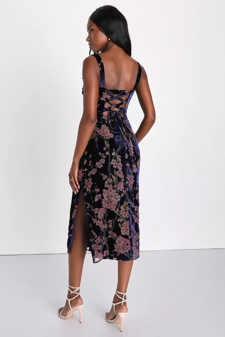 Floral Satin Maxi Dress, Wedding Guest Dress