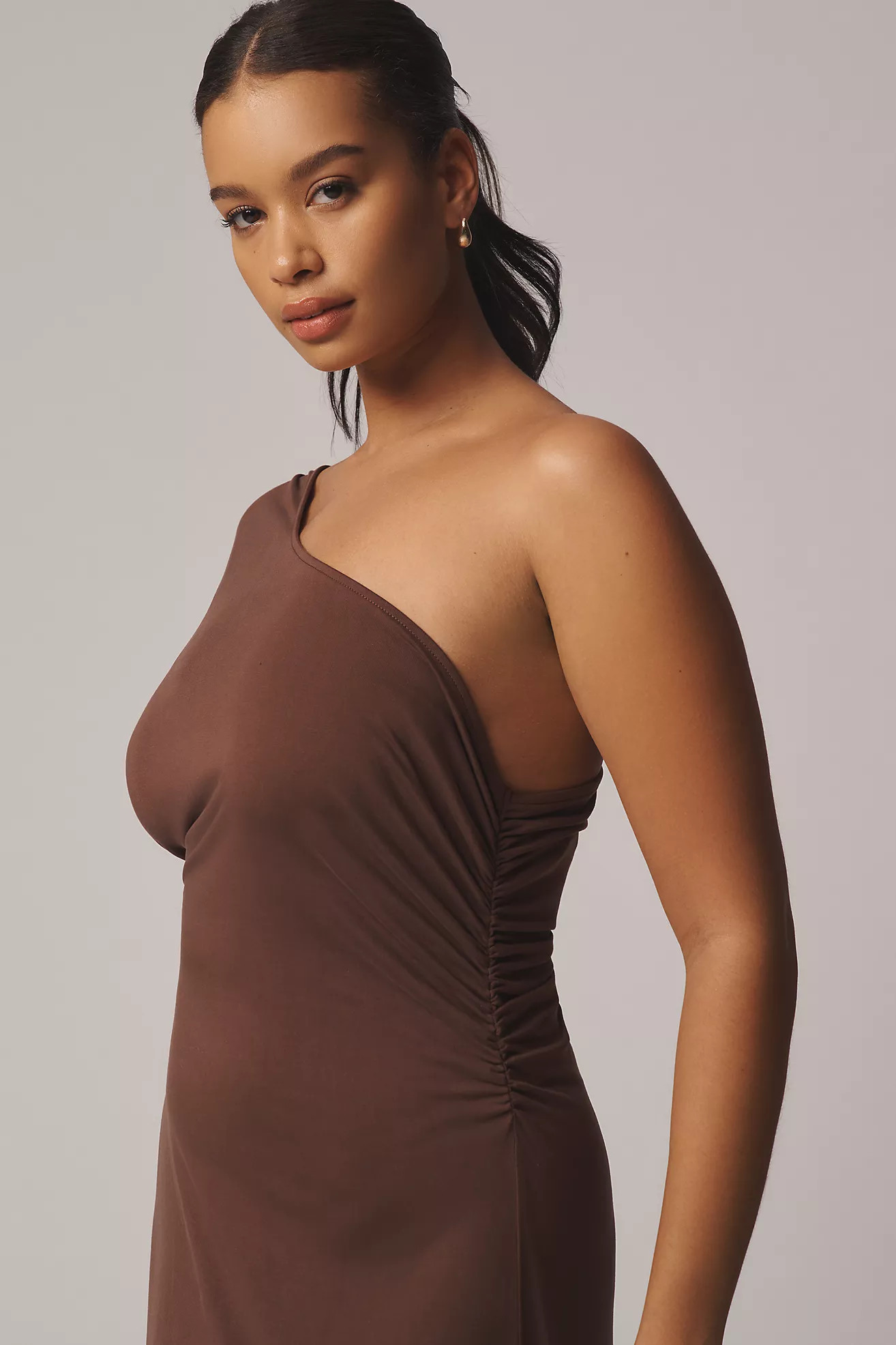 Elodie The Label Cora One-Shoulder Knit Midi Dress | Anthropologie (US)