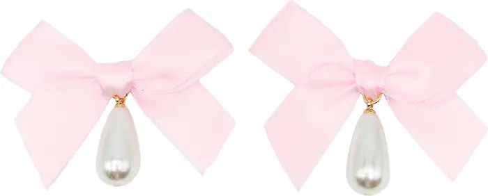 Petit Moments Bow Imitation Pearl Drop Earrings | Nordstrom | Nordstrom