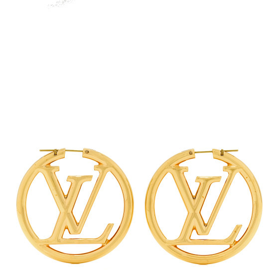 Louise Hoop Earrings Gold | FASHIONPHILE (US)