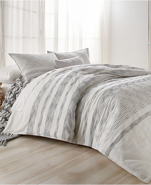 DKNY CLOSEOUT! Pure Woven Stripe Full/Queen Duvet & Reviews - Duvet Covers - Bed & Bath - Macy's | Macys (US)