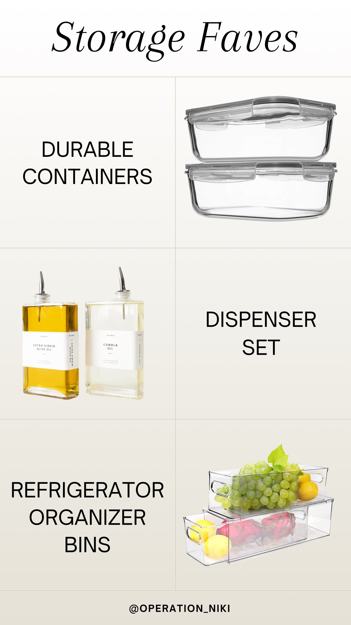 Transform your kitchen with the perfect storage organization! ✨ From sleek containers to space-saving solutions, everything has a place, making your space tidy and functional. Linked my favorite organization essentials to keep your kitchen clutter-free! 🍽️🌿

Follow for more @OPERATION_NIKI on IG, TikTok, & Facebook

sahm, kitchen essentials, dinner tips, cooking hack, kitchen, home, meal prep, meal ideas, salt pepper dispensers, dinner ideas, favorite kitchen appliances, fall dinner inspo

#LTKFindsUnder100 #LTKHome #LTKFindsUnder50