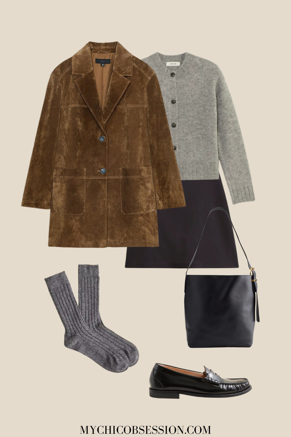If you want to incorporate loafers into your winter outfits, make them a little cozier by wearing them with socks! You can even wear the socks over a pair of tights if you need extra warmth when wearing a mini skirt. 

 #LTKSeasonal