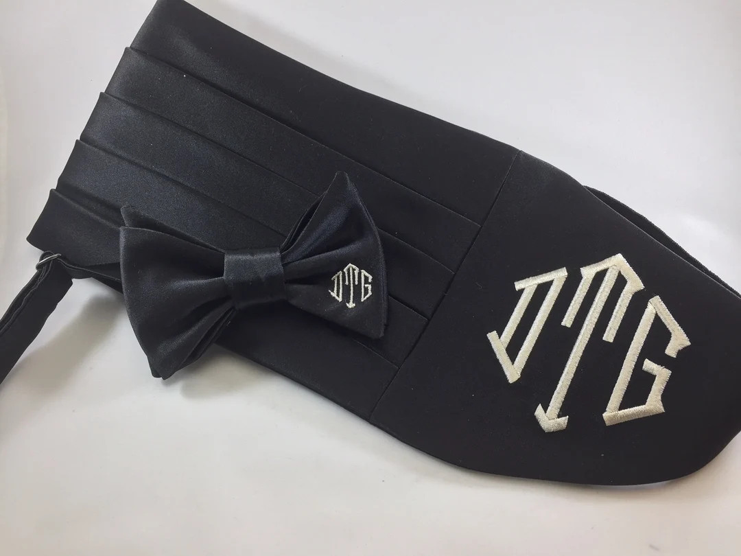 Cummerbund Set With Monogram - Etsy | Etsy (US)