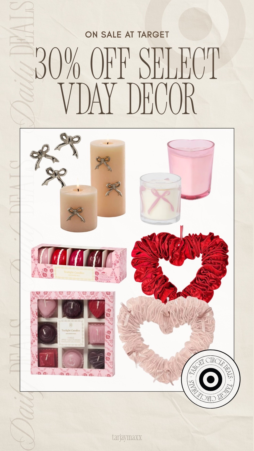 Target is really leaning into the bow trend for Valentine’s Day and I’m not mad at it. 🎀 I’m obsessed with the silver bow charms you can add to pillar candles—they look so much more expensive than they actually are! I linked everything shown here plus a few other favorites from the sale. Grab them before the deal expires! 🫶 ✨ women's puffer jacket - joylab, bedroom refresh, women's effortless pull-on pants - a new day, valentines decor, signature scent, valentines outfit women, denim forum the farrah hi-rise wide jean, date night outfits, vacation outfits beach, winter outfits women, target finds, target sale, valentines decor, target home, coquette aesthetic, bow decor, valentines day gift ideas, heart decor, candle aesthetic, target daily deals, affordable home decor, galentines day, pink aesthetic, home styling

#LTKValentine #LTKSaleAlert #LTKHome