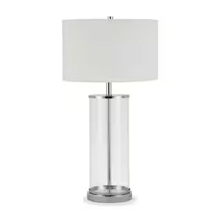 Meyer&Cross Rowan 28 in. Polished Nickel and Glass Table Lamp TL0112 - The Home Depot | The Home Depot
