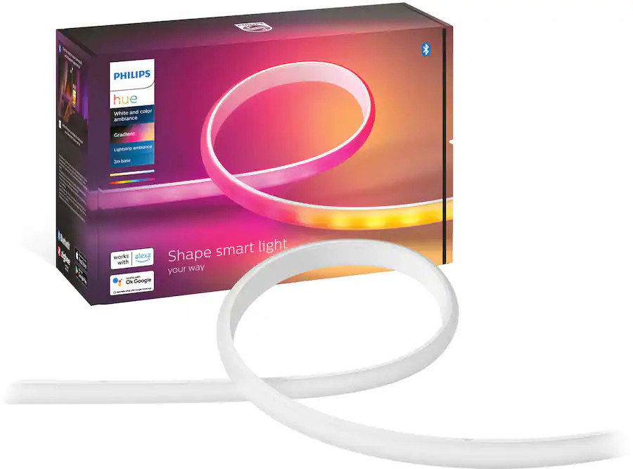 Philips - Hue Ambiance Gradient Bluetooth Lightstrip 80-inch Base Kit - Multi | Best Buy U.S.