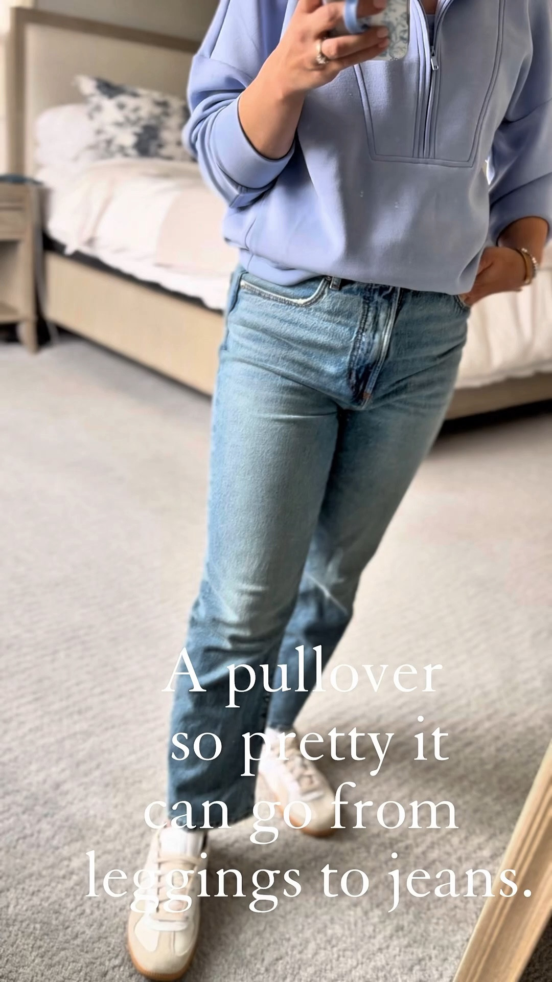 A zip up that is truly so soft and is so pretty that it can go from working out to pairing with jeans. Sized down to xs. Petite jeans and sneakers fit tts. 

Spring outfit, mom outfits, quarter zip, Zella, casual outfits 

#LTKootd #LTKmomlife #LTKPetite
