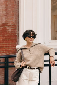 Barry Wool Sweater - Tan | Petite Studio NYC