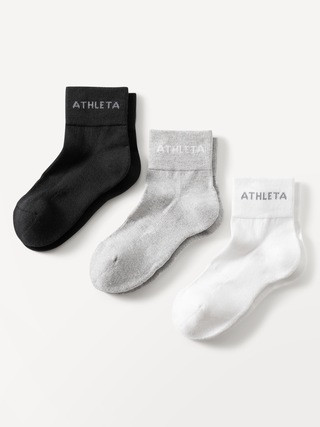 Athleta Everyday Quarter Crew Sock 3-Pack | Athleta