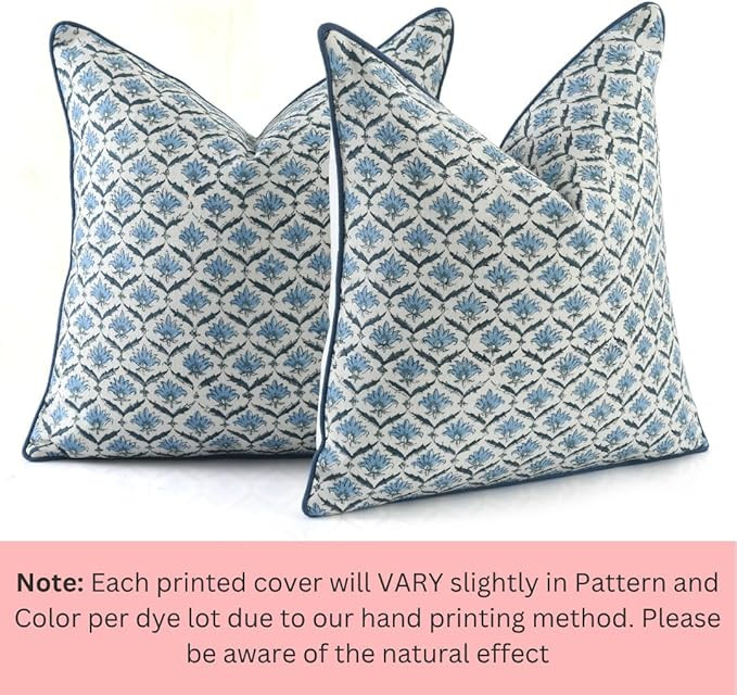 CPC Throw Pillow Covers for Couch, 20x20 Inch Decorative Couch Pillows for Living Room, 100% Cott... | Amazon (US)