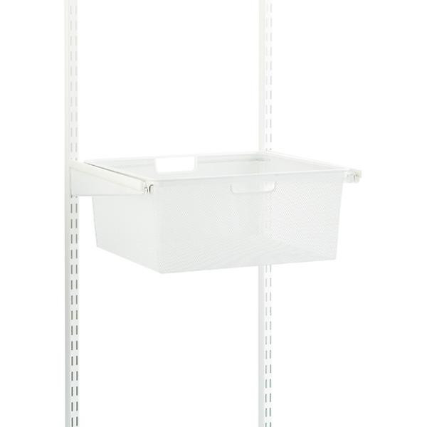 White Elfa classic 18" Mesh Hanging Drawers & Frame | The Container Store