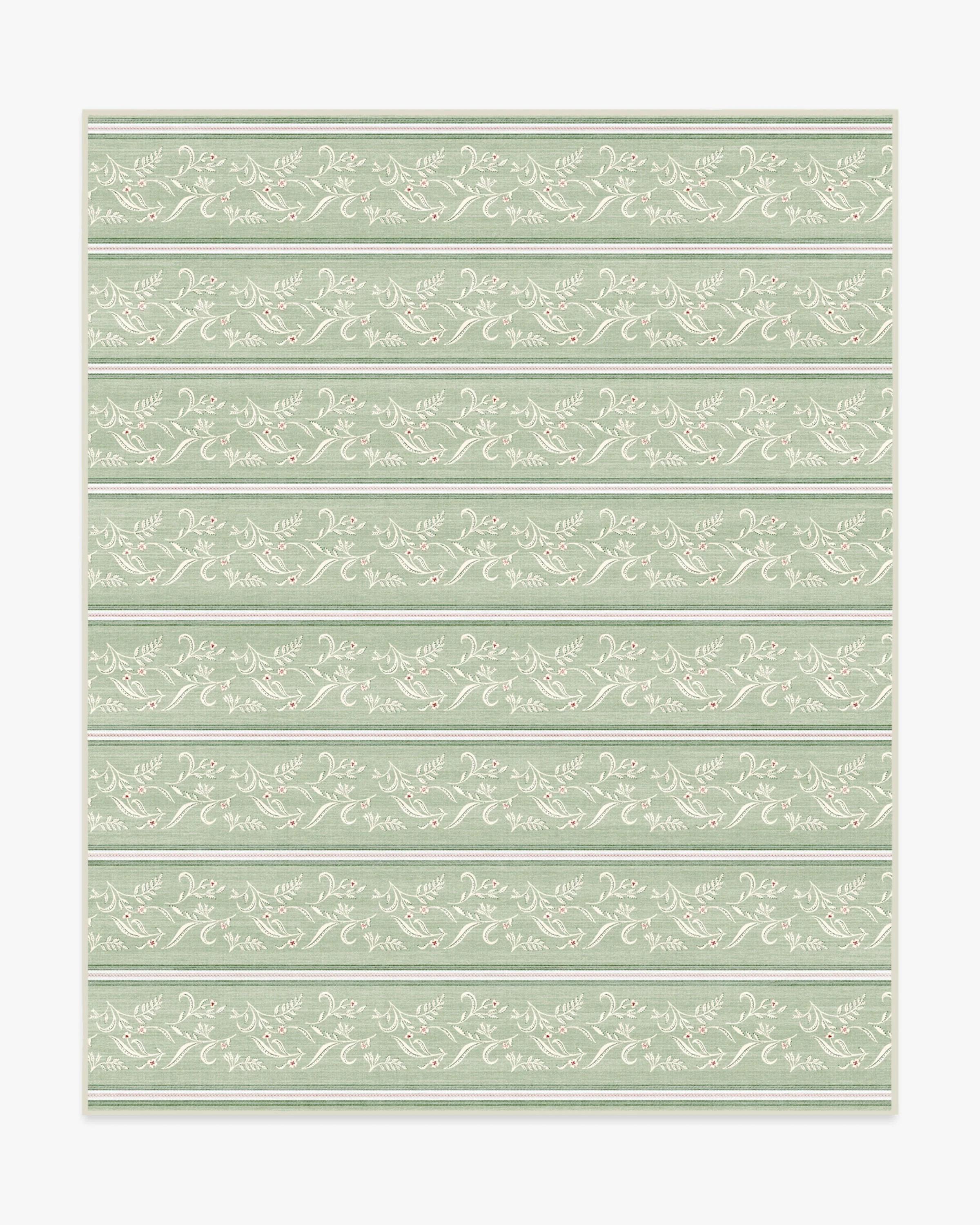 Outdoor Sambuco Stripe Celadon Rug | Ruggable US | Ruggable