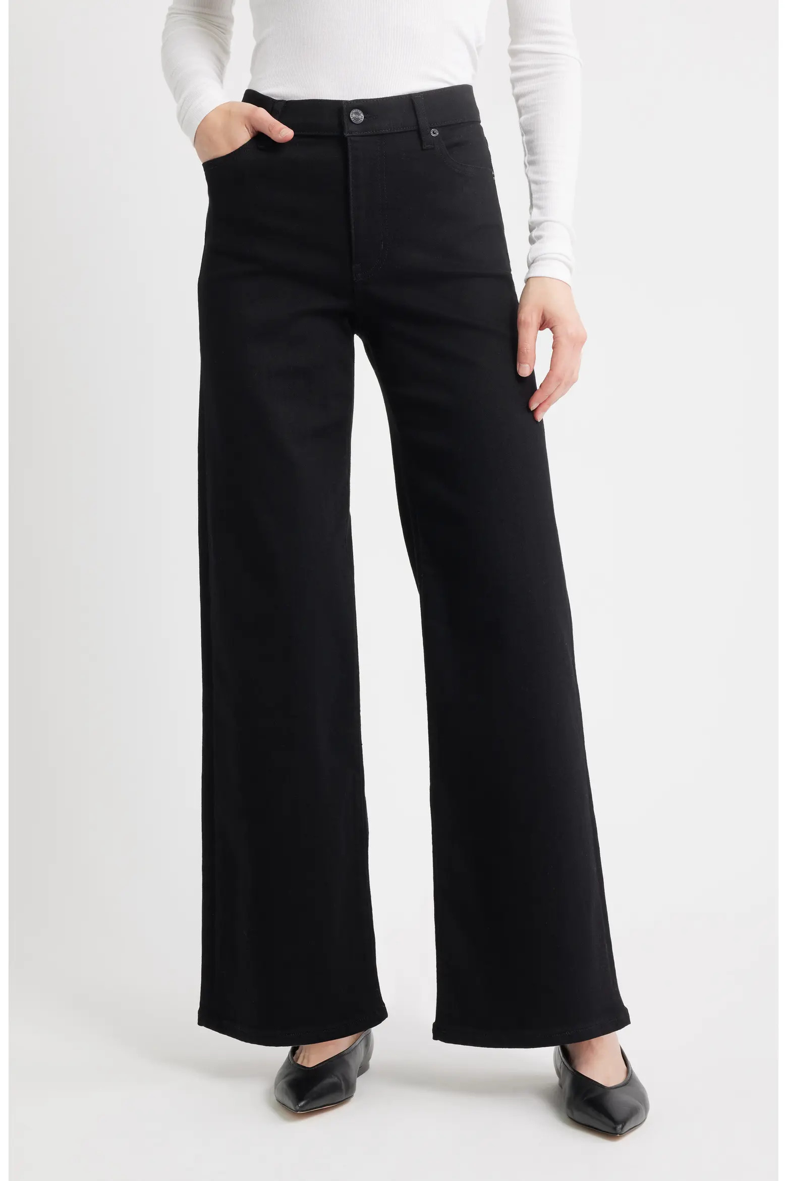 FRAME Le Slim Palazzo High Waist Wide Leg Jeans (Women) | Nordstrom | Nordstrom