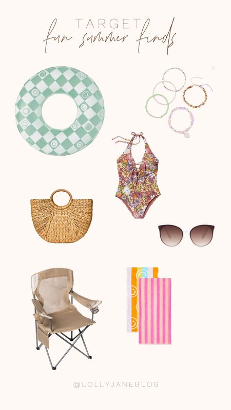 Target summer, pool and beach finds! ☀️

This summer has to be the best summer yet with all these cute finds from Target! I am loving these pool floaties that come in so many different prints and colors, and most for only $5!! So affordable, and so fun! As always Target has the cutest swimwear, and as an example we found this adorable floral one piece! Some summer sunnies are always an essential, especially here in AZ🌵
A beach bag to carry all the goodies, whether you want to go swim in the yard, or on vacay with the fam at the beach. 
Jewelry is optional for Summer, but if you have to you might as well snatch up these cute bracelet packs. And dont forget the beach towels! 🤍

#LTKSeasonal #LTKBeauty #LTKStyleTip