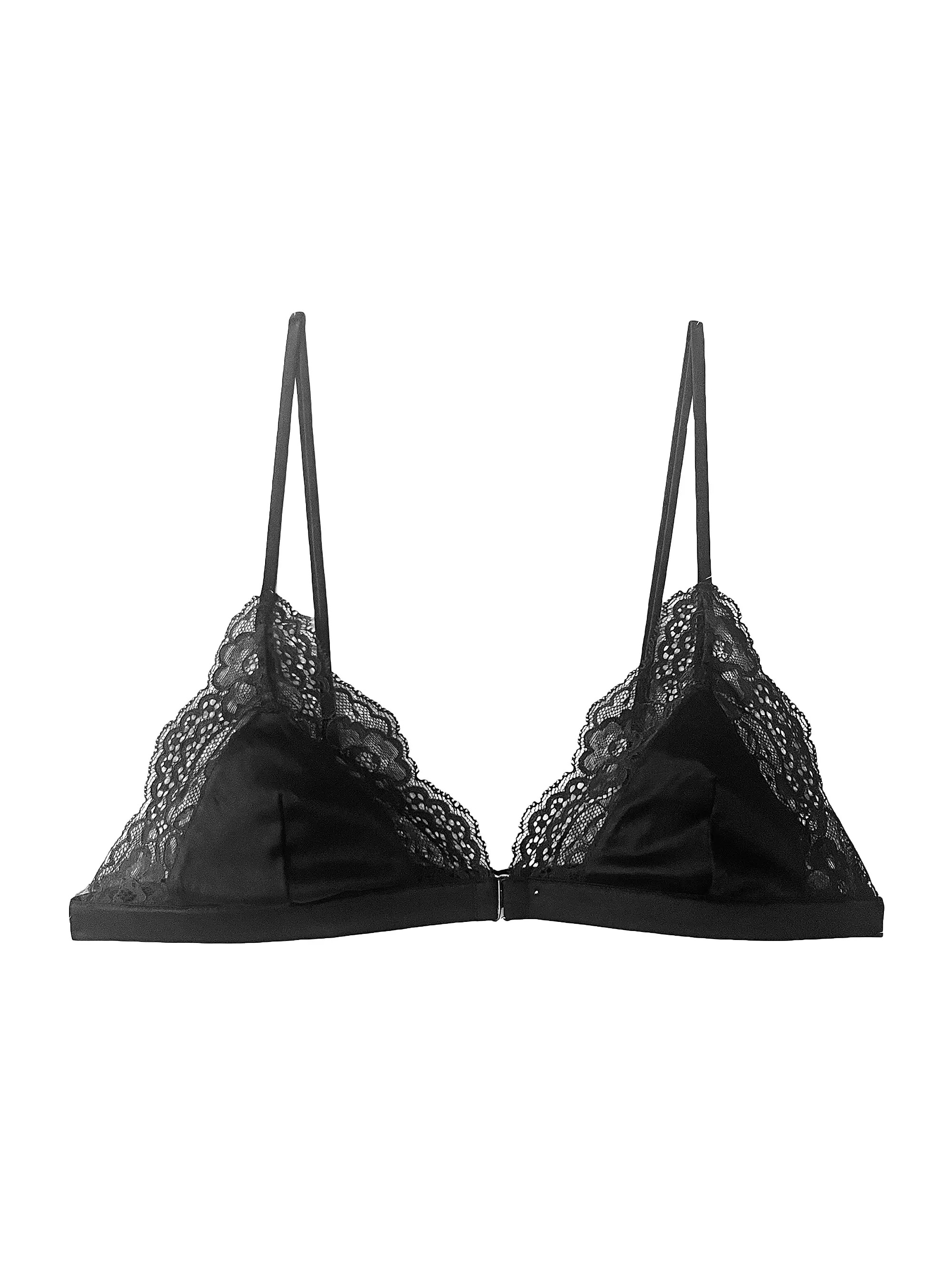 Shop Fleur du Mal Naomi Lace Wireless Triangle Bra | Saks Fifth Avenue | Saks Fifth Avenue