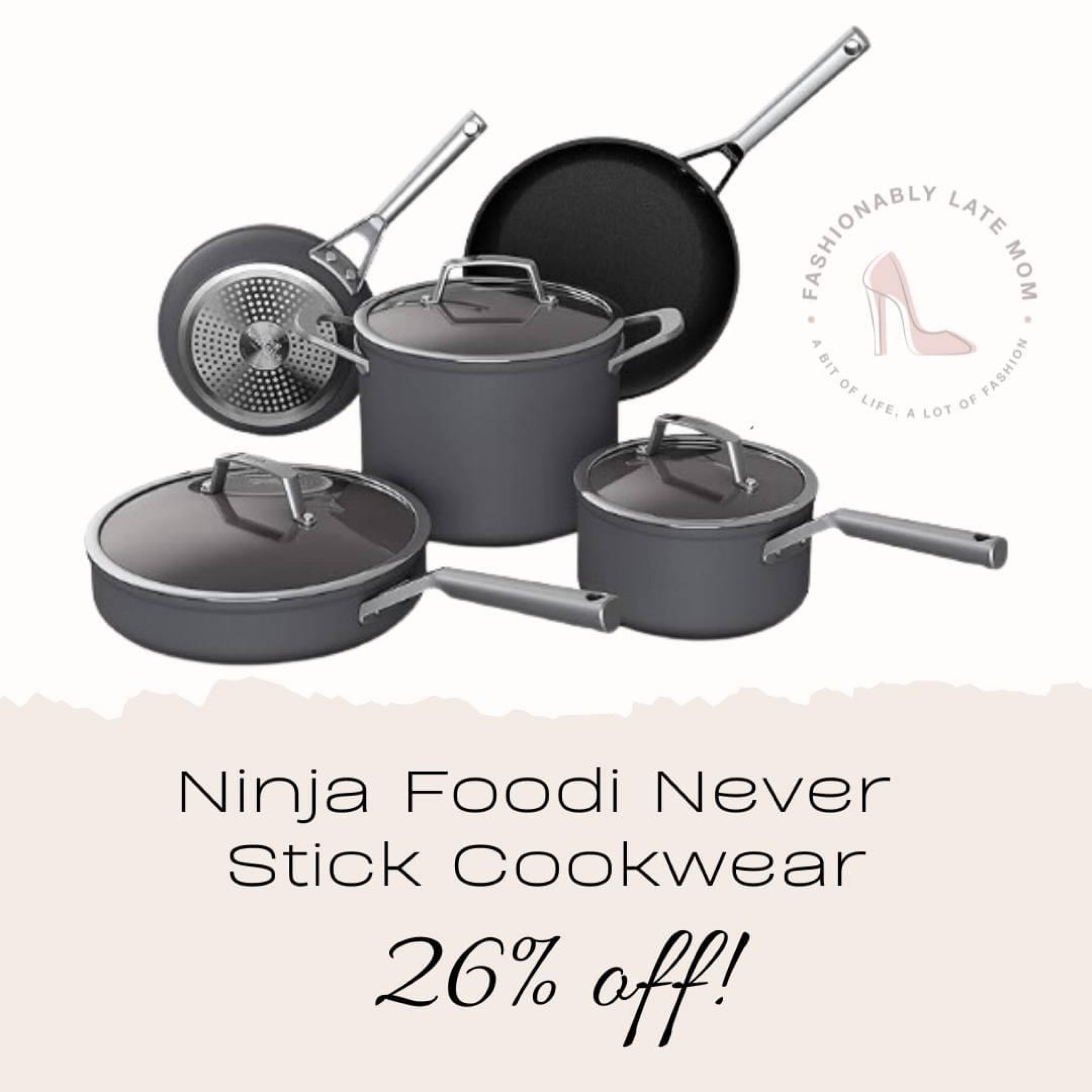 Ninja Cooking set
Fashionablylatemom 
Fashionably late mom 
Amazon ninja find