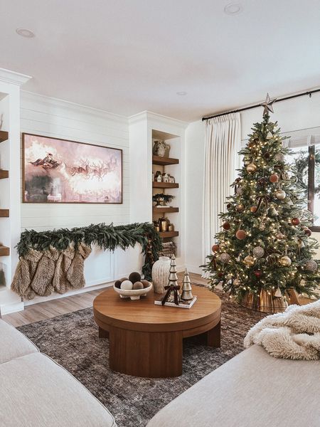 Christmas living room decor 🌲🤎 

#christmastree #christmas #christmasdecor #holidaydecor #cozy #throw #stockings #christmasframetvart #neutralchristmas 

#LTKfindsunder50 #LTKhome #LTKHoliday