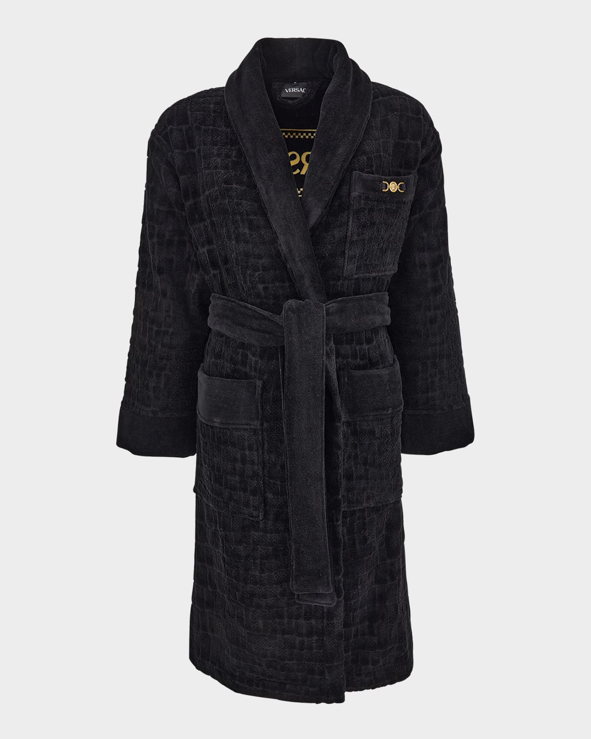 Men & apos;s Medusa 95 Jacquard Terry Cloth Crocodile Pattern Robe | Neiman Marcus