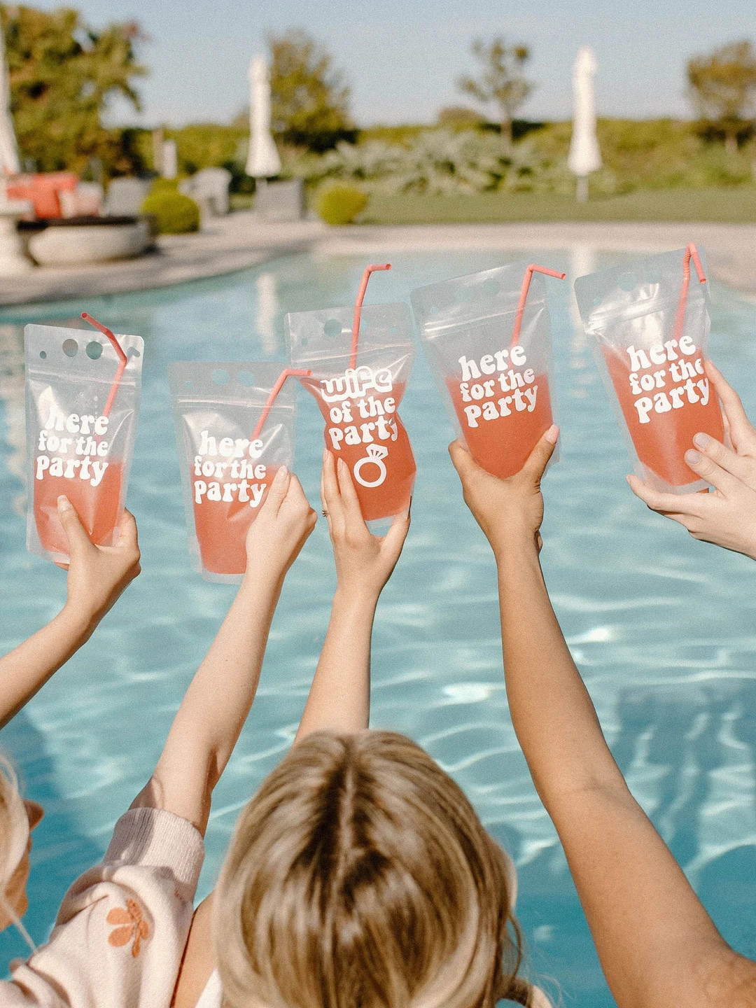 Wife of the Party Bride Drink Pouches Bridesmaid Drink Adult Drink Pouches - bachelorette party P... | Etsy (US)