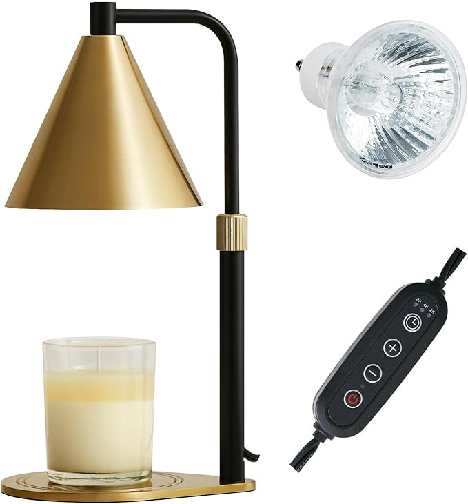 Candle Warmer Lamp with Timer and Dimmer, with 1 Bulbs, Compatible with Large Candle Jars,Height ... | Amazon (US)