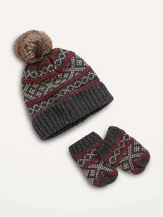 Unisex Critter Beanie and Mittens Set for Baby | Old Navy (US)