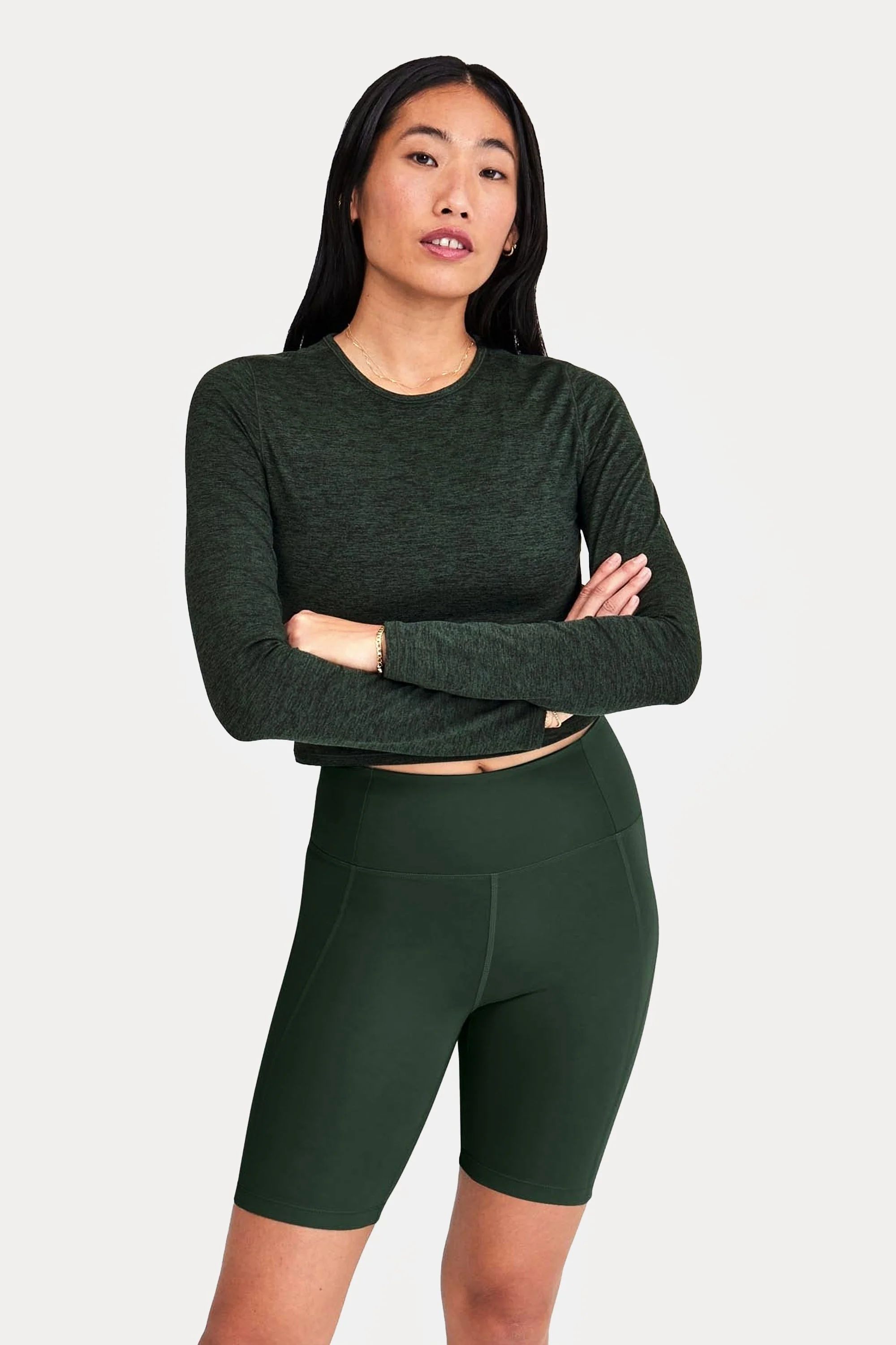 Moss ReSet Cropped Long Sleeve | Girlfriend Collective