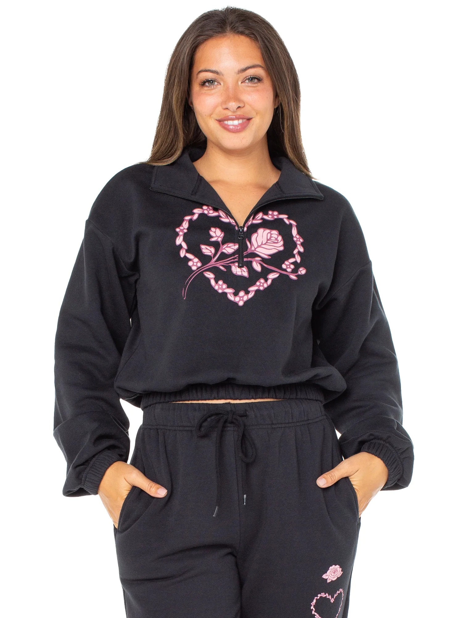 Celebrity Pink Women's and Women's Plus Fleece Pullover Sweatshirt, Sizes XS-4X | Walmart (US)
