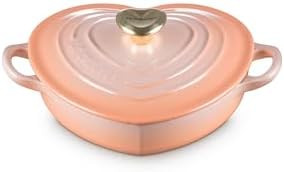 Le Creuset Enameled Cast Iron Traditional Shallow Heart Cocotte, 1.25 Qt., Peche Light Gold Heart... | Amazon (US)
