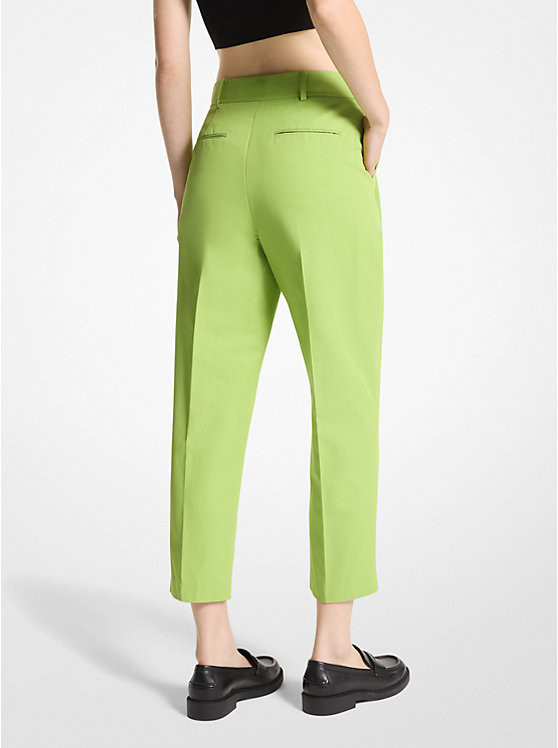 Cotton Blend Twill Cropped Pants | Michael Kors CA