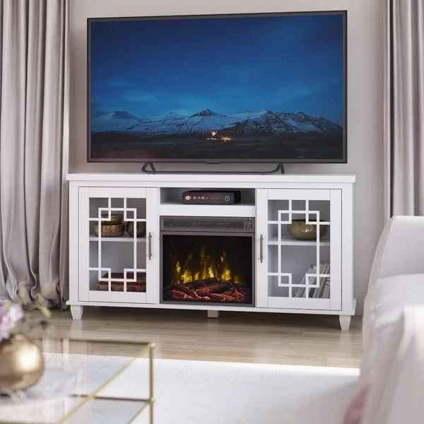 Tito TV Stand for TVs up to 60" with Electric Fireplace Included | Wayfair North America