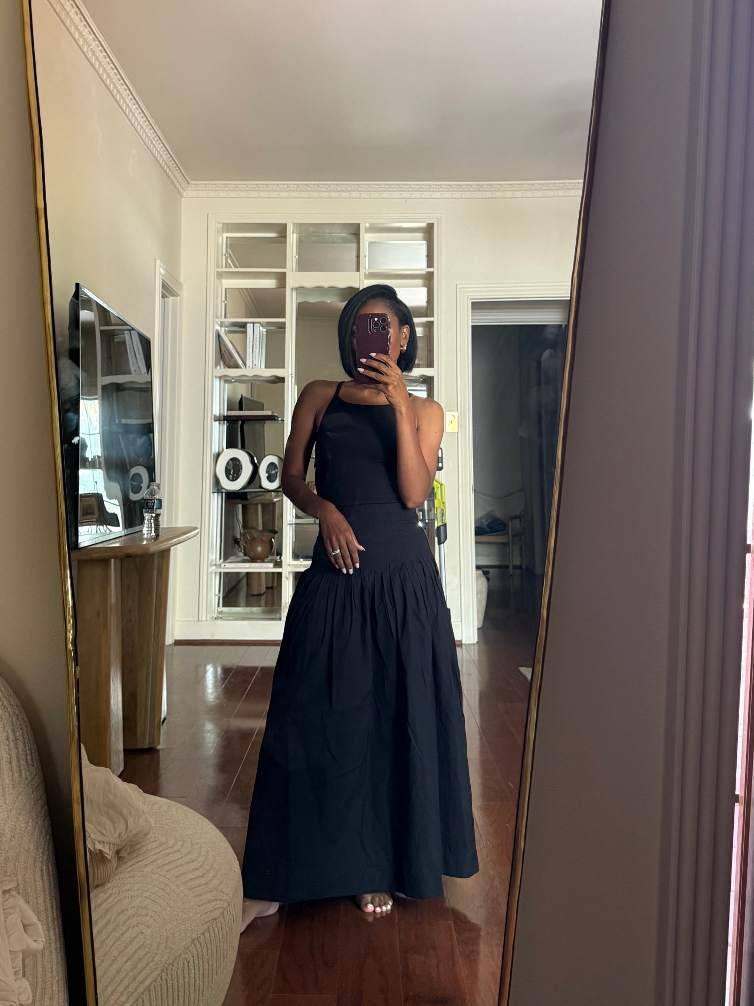 Summer dress, Black pintuck maxi dress, size up 

#LTKPetite #LTKStyleTip