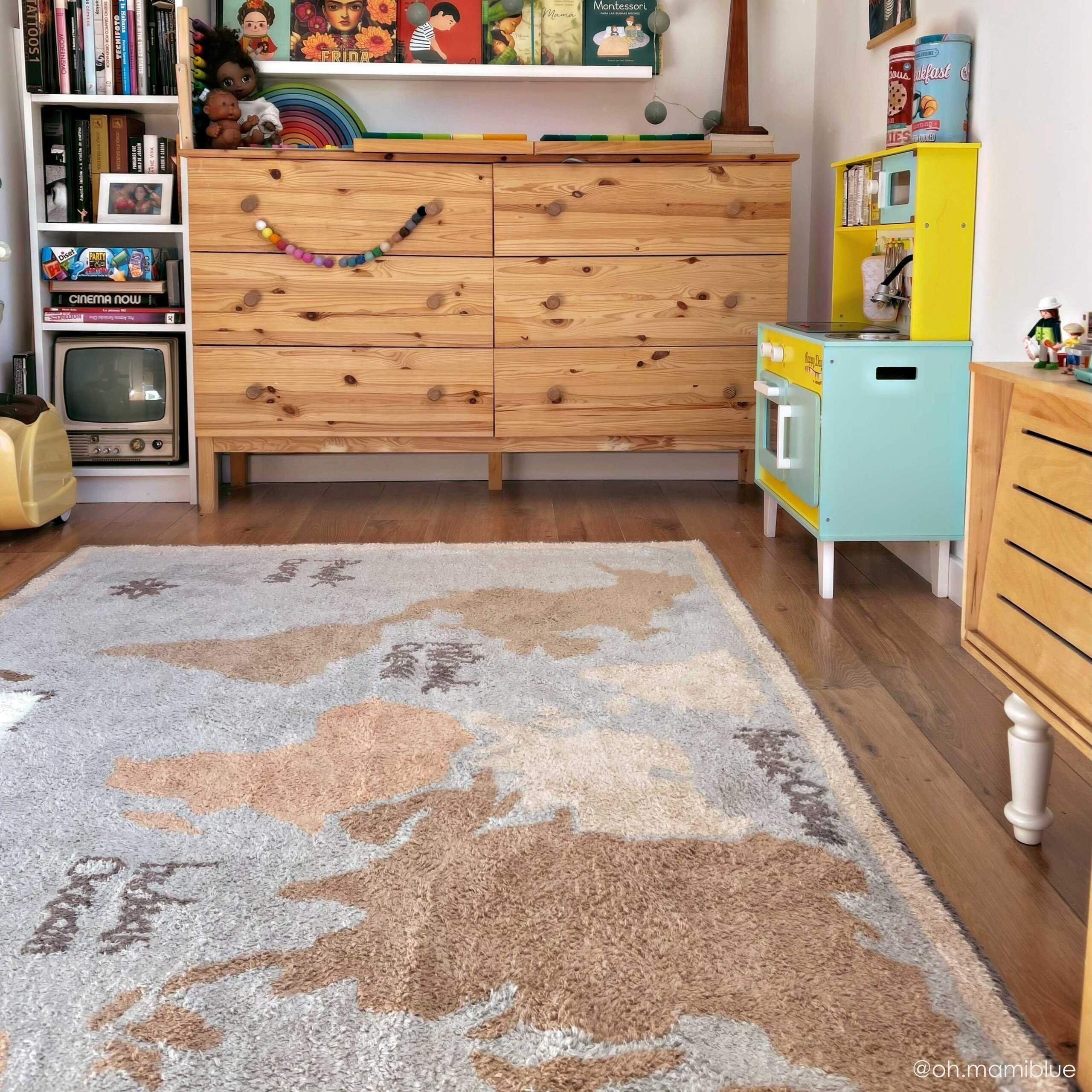LORENA CANALS | Washable Rug Vintage Map - Multicolor / 6' 7"" x 4' 7 | Janie and Jack