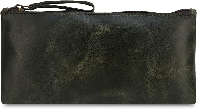 Leather Pencil Pouch, Currency Pouch, Leather Pencil Case, Zippered Pouch Paper Money, Pen Case, ... | Amazon (US)