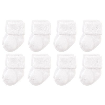 Luvable Friends Baby Newborn and Baby Terry Socks, White, 6-12 Months | Target