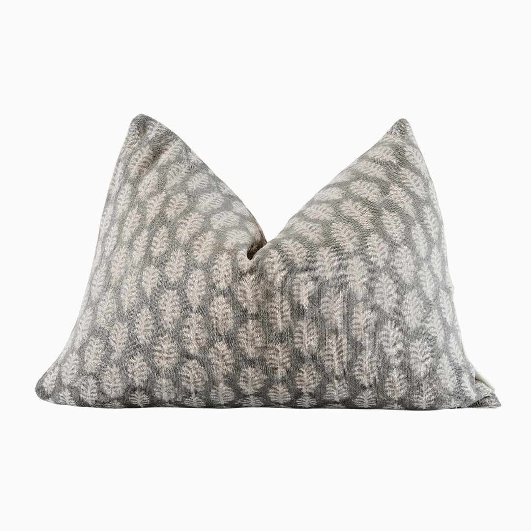 KUNLE Indian Hand Block Linen Lumbar Pillow Cover - Etsy | Etsy (US)