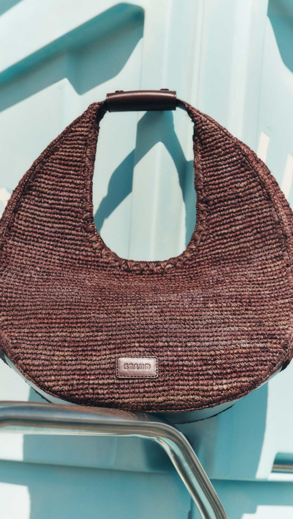 STAUD Large Raffia Moon Tote Bag | Shopbop | Shopbop
