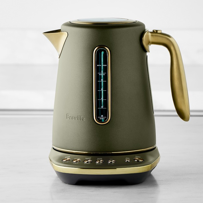 Breville Smart Kettle Luxe, Olive Tapenade & Brass | Williams-Sonoma